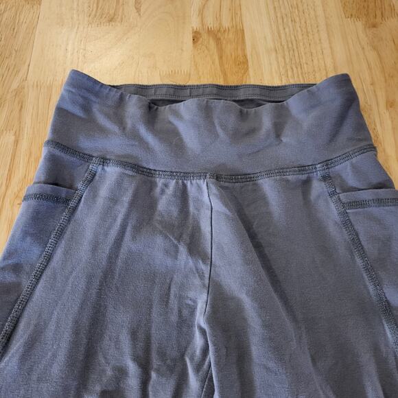 Eileen Fisher XXS Gray Leggings Wide Waistband Pockets 22" Waist before stretch - Picture 6 of 6
